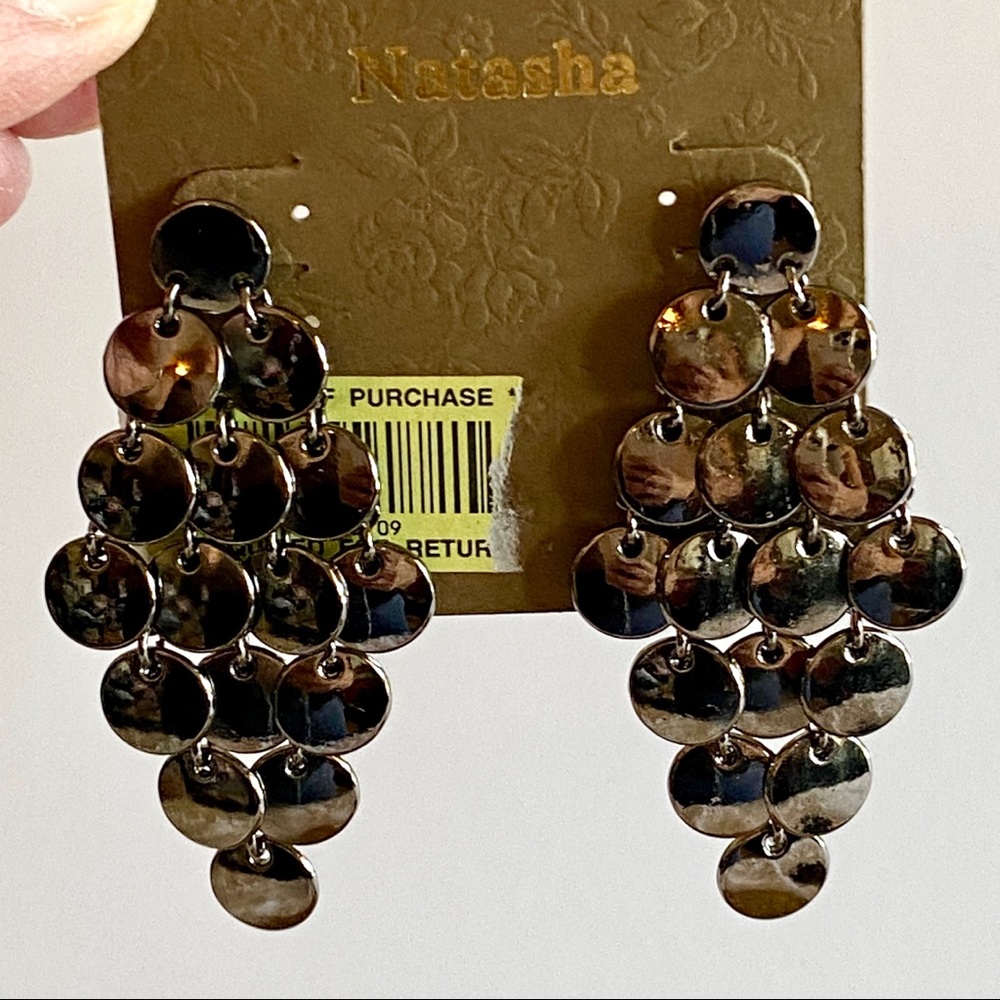 NATASHA Hematite Earrings - NWT